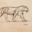 Gaston SUISSE (1896-1988) - Panthère marchant.